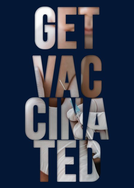 Creative vaccine collage design