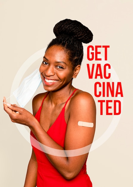 Creative vaccine collage design