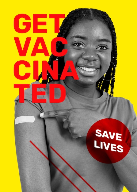 Creative vaccine collage design