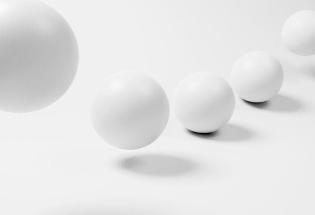 Free photo creative wallpaper with white spheres