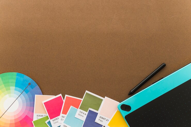 Free Photo creativity concept with graphic tablet and space