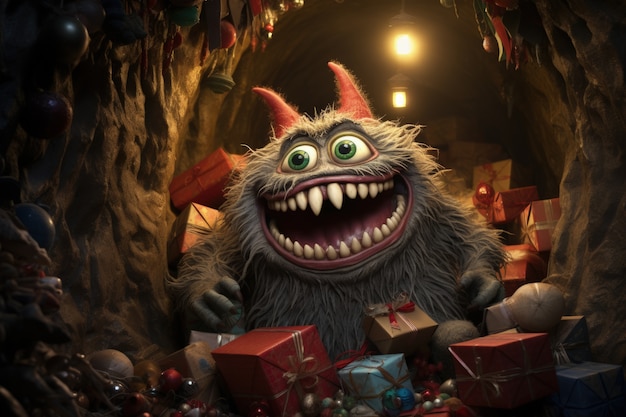 Free photo creature illustrating the grinch