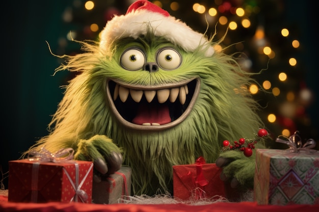 Free photo creature illustrating the grinch