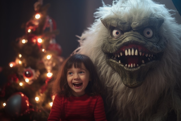 Free photo creature illustrating the grinch