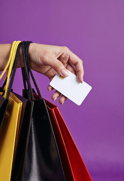 Credit card in studio