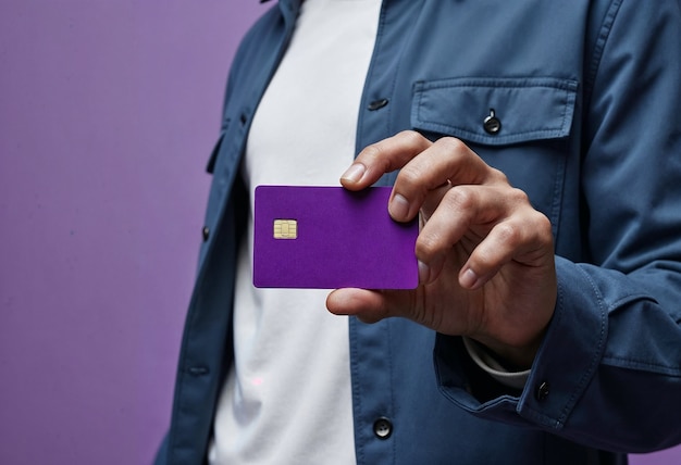 Credit card in studio