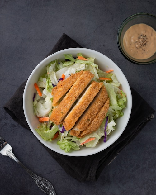 Crispy Chicken and salad