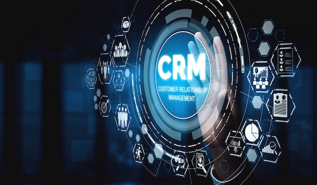 Crm customer relationship management for business sales marketing system concept