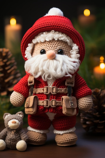 Free photo crochet christmas doll