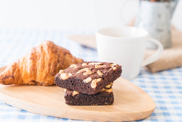 croissant and brownies