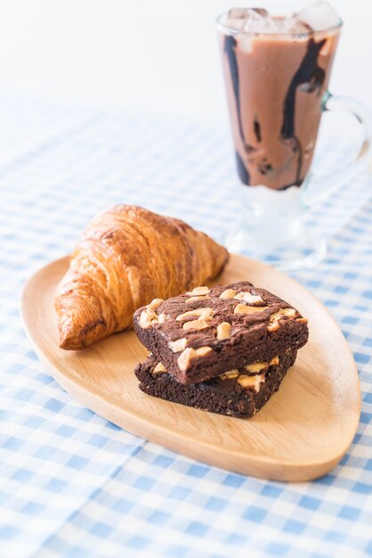 croissant and brownies