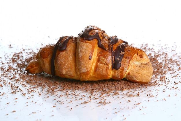 Croissant with chocolate