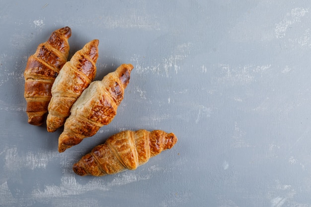 Croissants. flat lay.