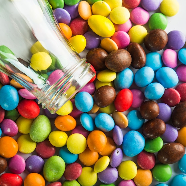 Crop bottle on candy buttons