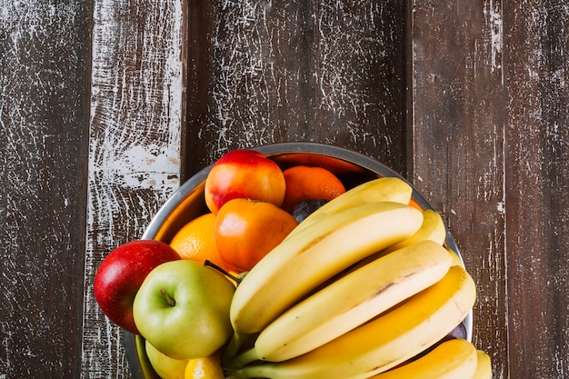 Crop bowl with fruits