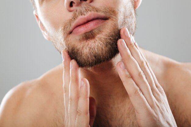 Cropped portrait of a handsome bearded man