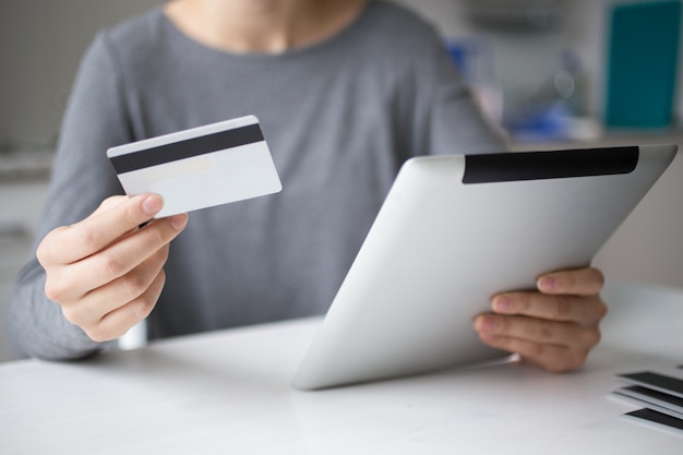 Cropped View of Person Doing Online Payment