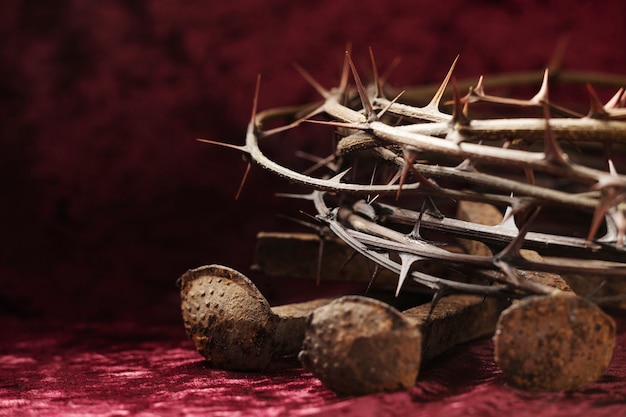Crown of thorns and rusty nails assortment