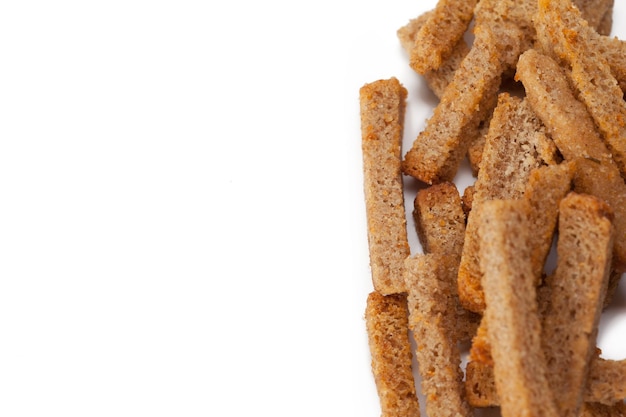 Crumbs of bread croutons