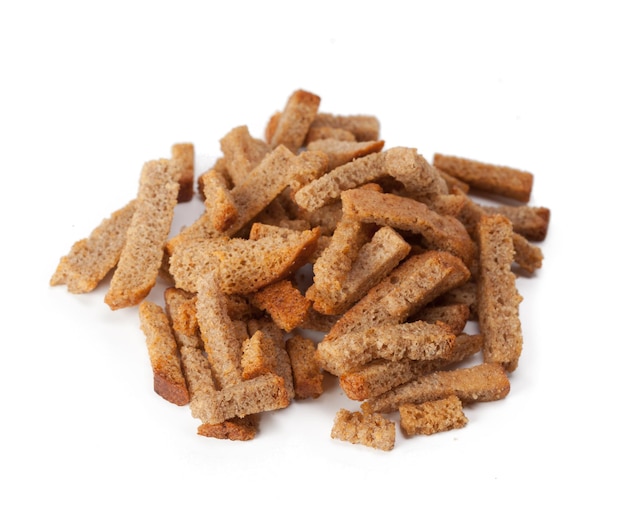 Crumbs of bread croutons