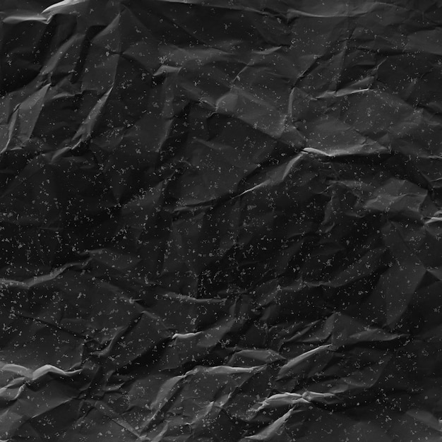 Crumpled black paper texture