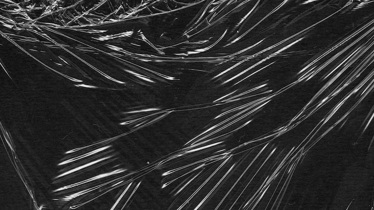 Free Photo crumpled plastic wrap texture
