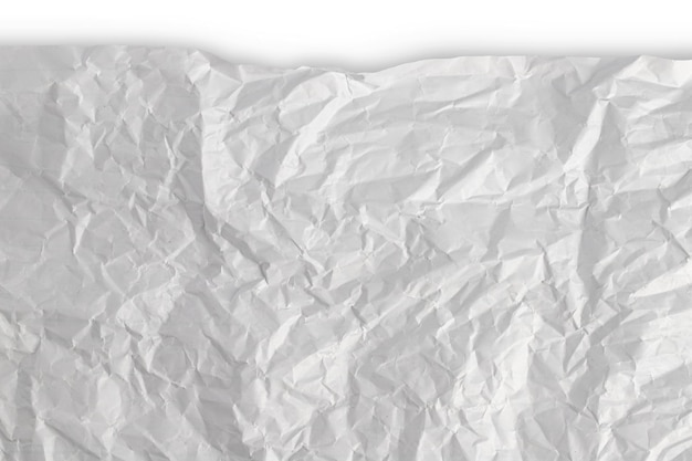 Crumpled sheet of white paper in a blue cage texture