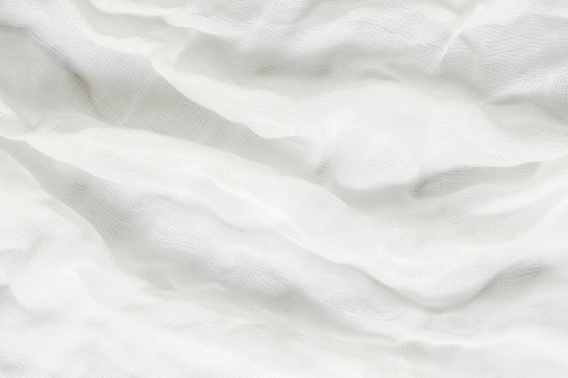 しわくちゃの白い布のテクスチャ背景