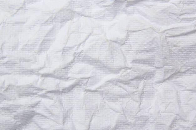 Crumpled white paper background