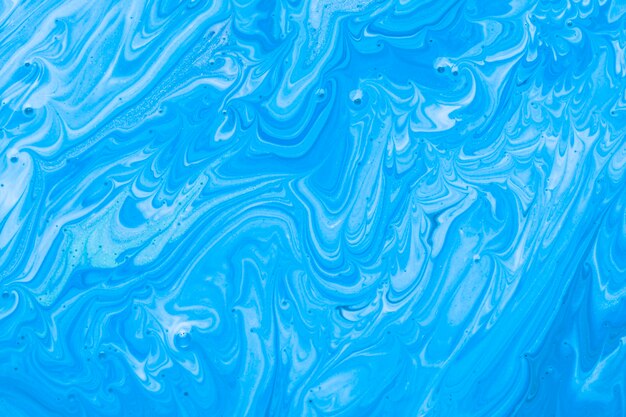 Crystalline blue water acrylic pouring
