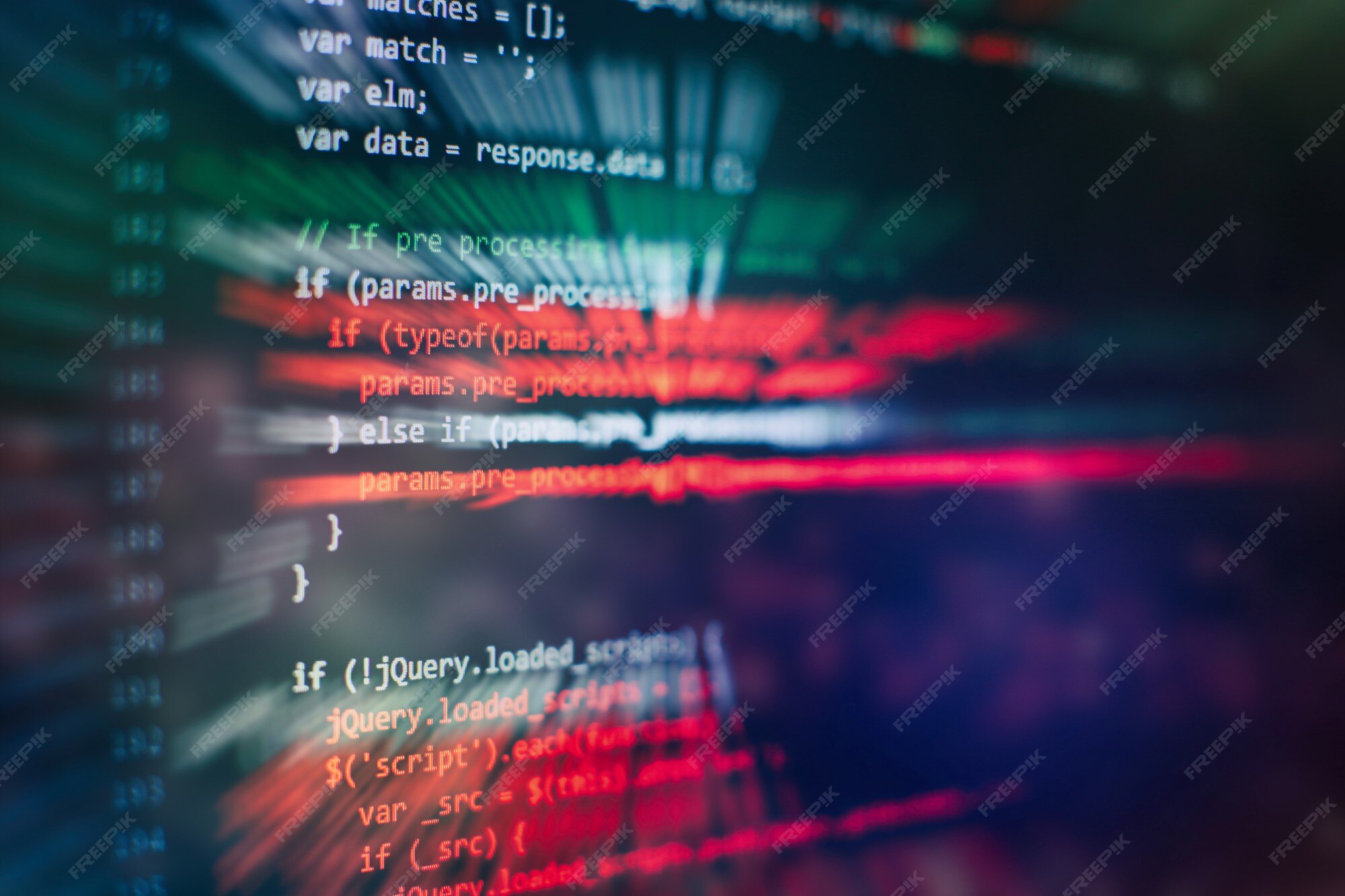 Premium Photo | Css, javascript and html usage. monitor closeup of ...