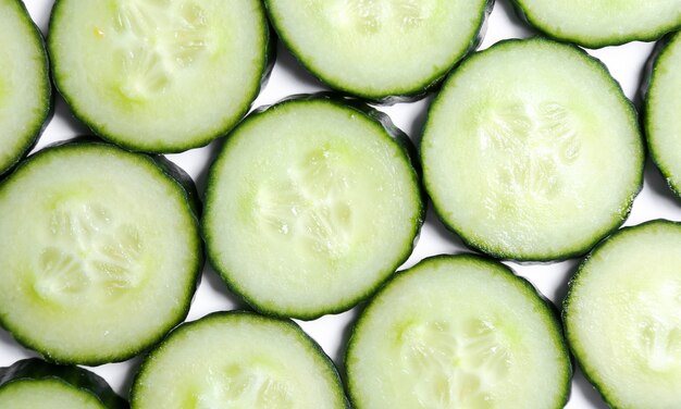 Cucumber on white