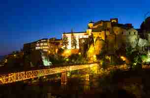 Free photo cuenca in night.   spain