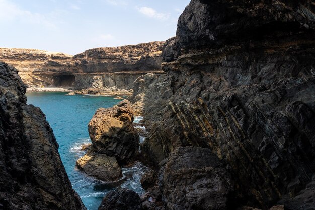 Cuevas de ajuy pajara costa occidentale dell'isola di fuerteventura isole canarie