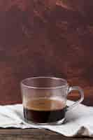 Free photo cup of black coffee