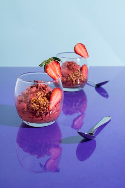 cup of brazilian dessert with nuts