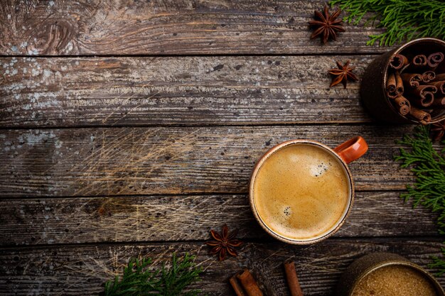 Cup of coffee with foam