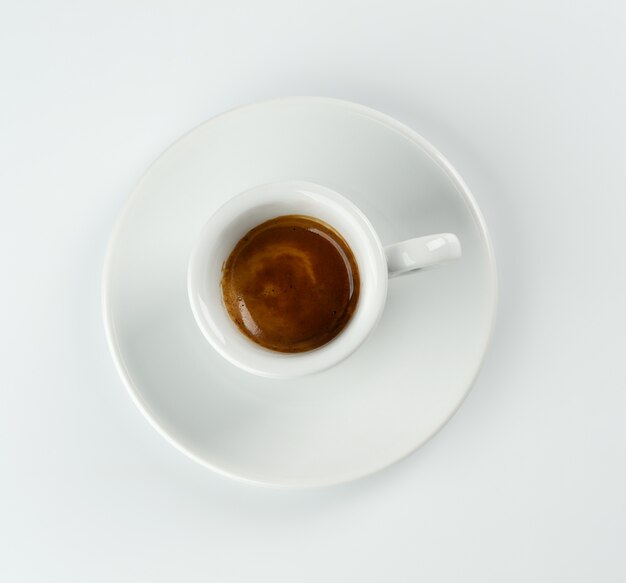Cup of espresso from above