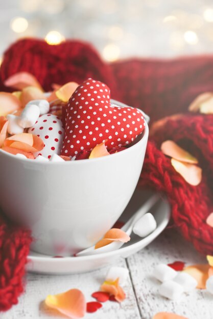 Cup with hearts inside