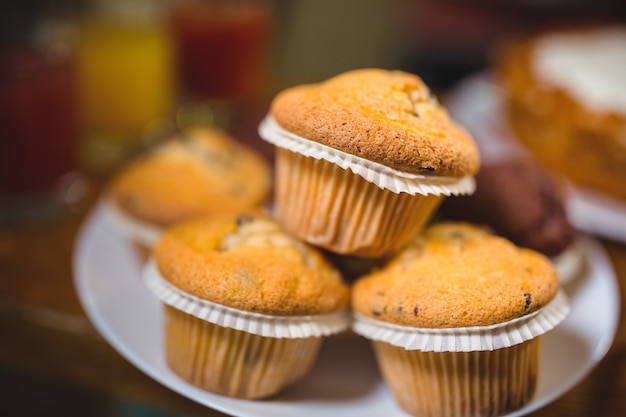 Cupcake on plate