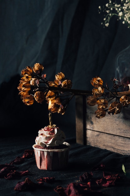 Free photo cupcake still life