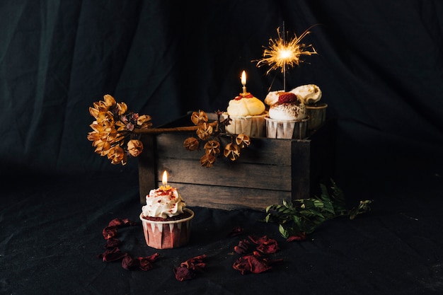 Foto gratuita cupcake still life