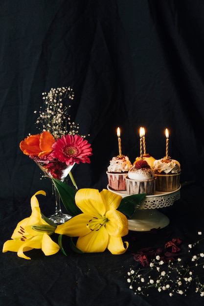 Foto gratuita cupcake still life