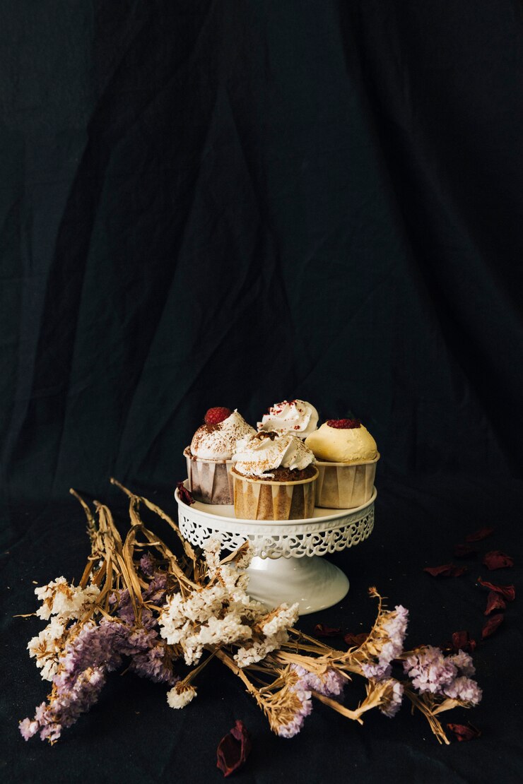 무료 Photo 컵케이크 натюрморт