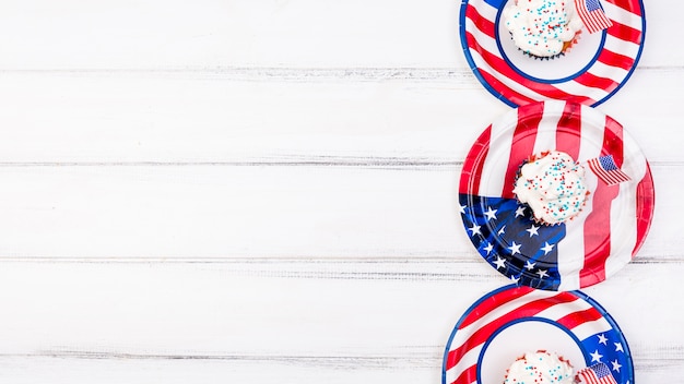 Free photo cupcakes for independence day