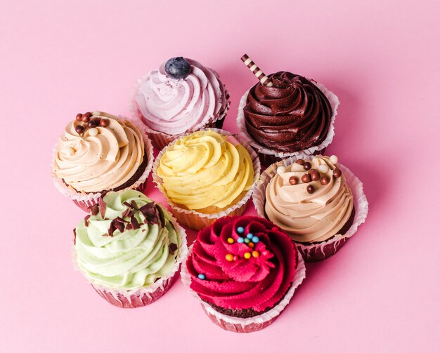 Cupcakes on table