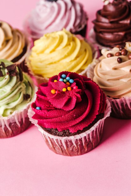 Cupcakes on table