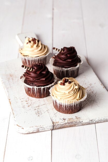 Cupcakes on table