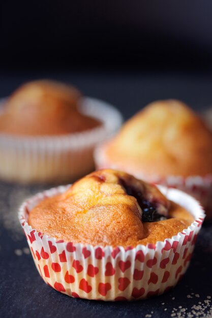 Cupcakes with chocolate