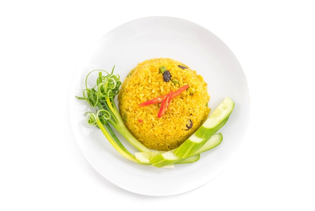 Free photo curry fried rice